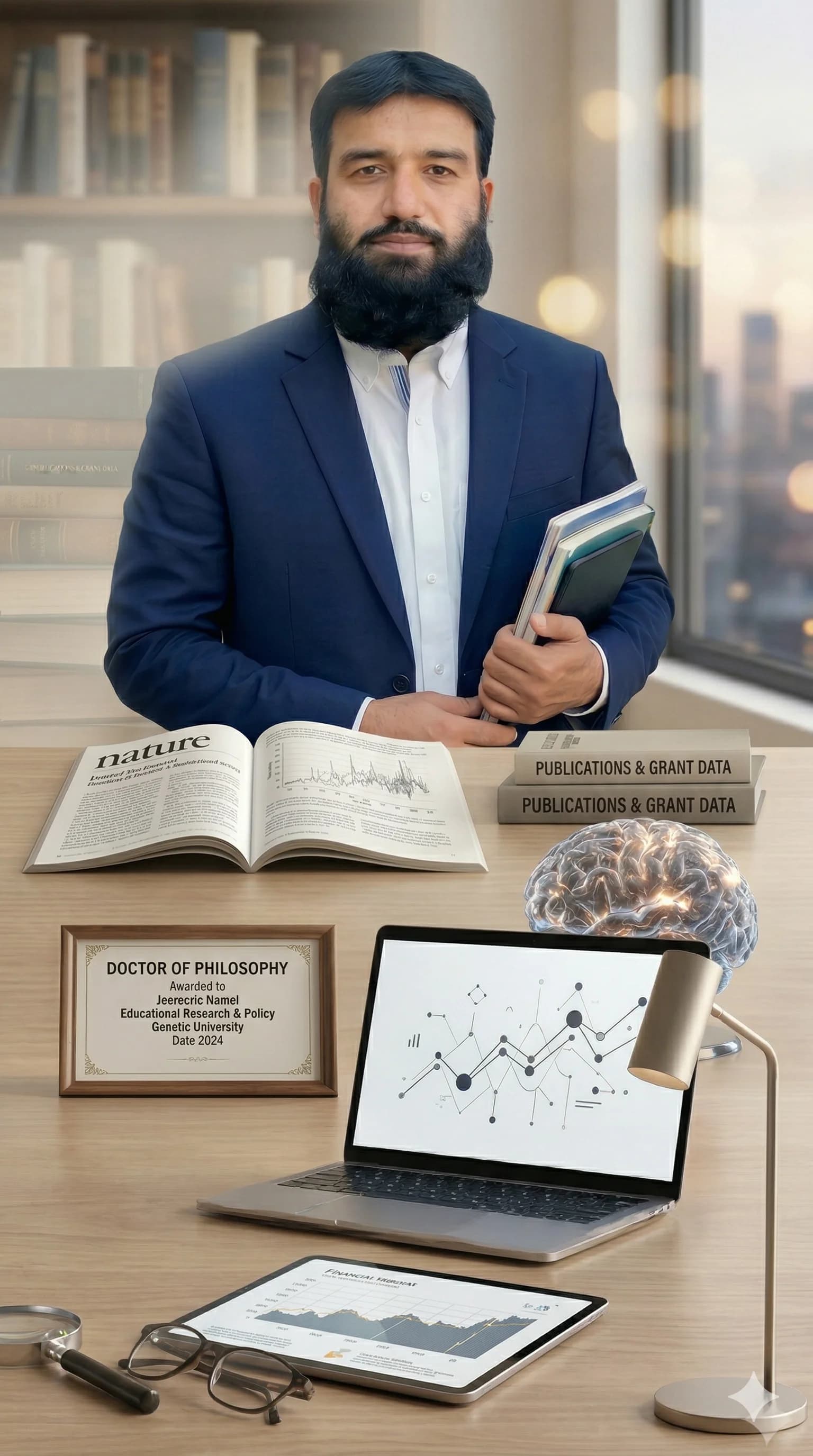Academic AI integration mobile background